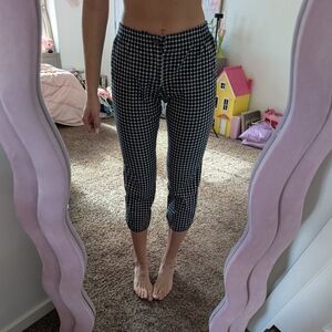 Bohme Black and White Checkered Pants Size Large
